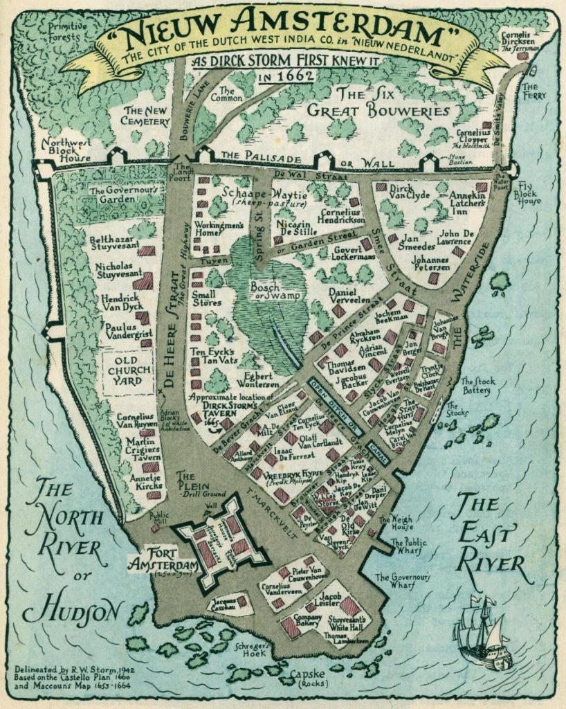 Old maps of the New Amsterdam and - New Amsterdam 818x1024