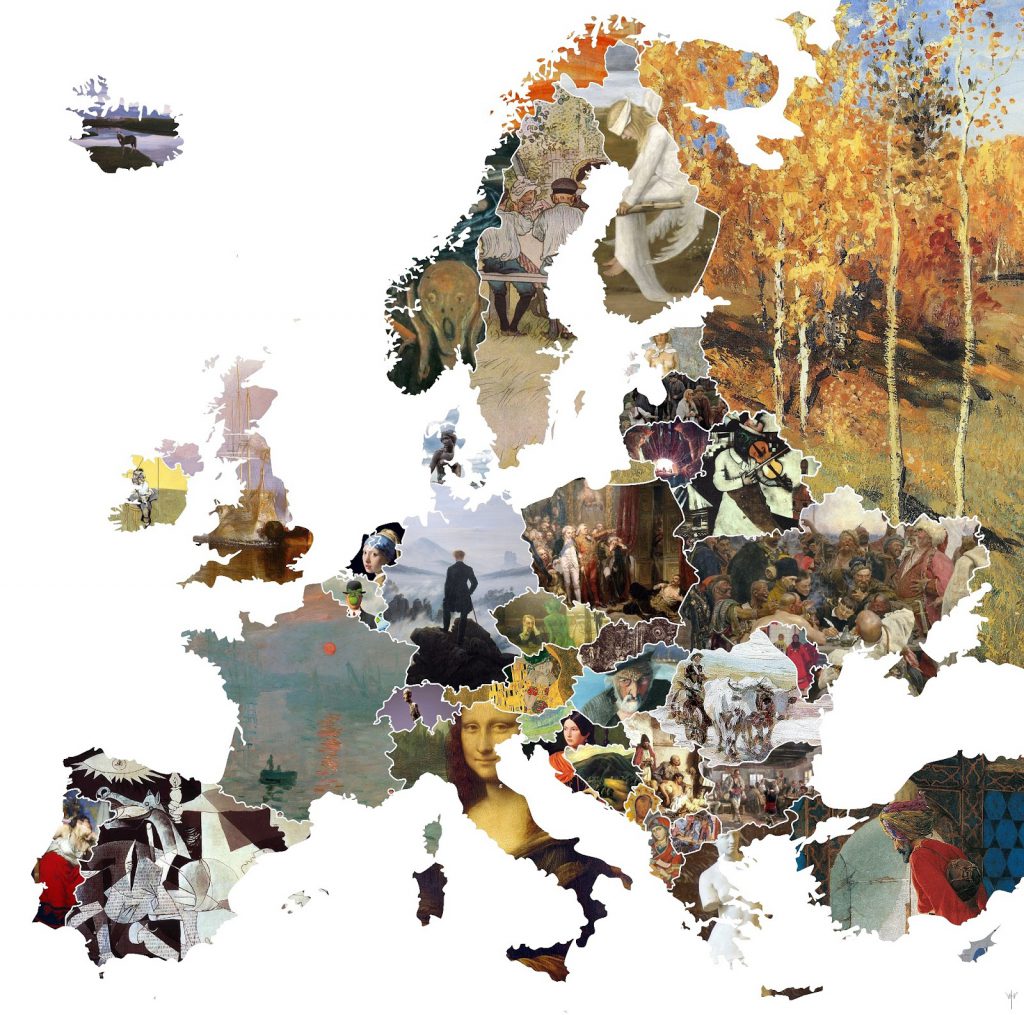 Famous artwork in Europe Vivid Maps