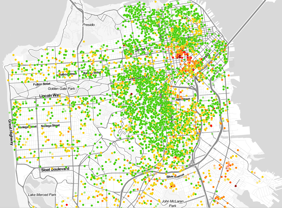 Cities neighborhoods, rated by Airbnb guests Vivid Maps