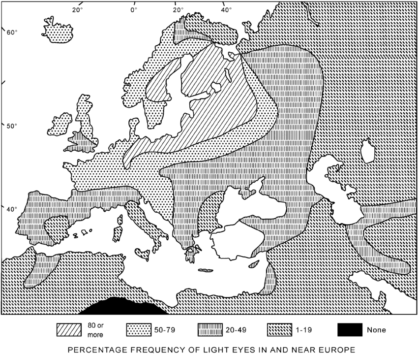 Eye Color World Map